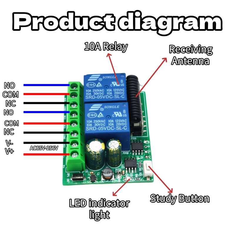 Module récepteur de relais DC  - 433Mhz Receiver Module avis et prix