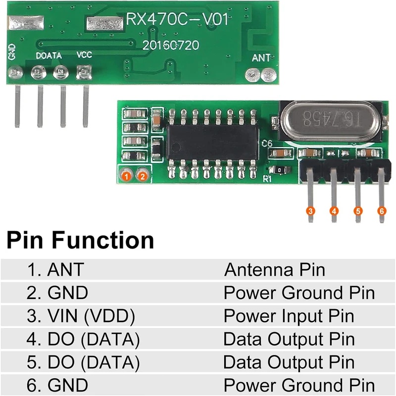 Émetteur et récepteur RF sans  - 433Mhz Receiver Module avis et prix