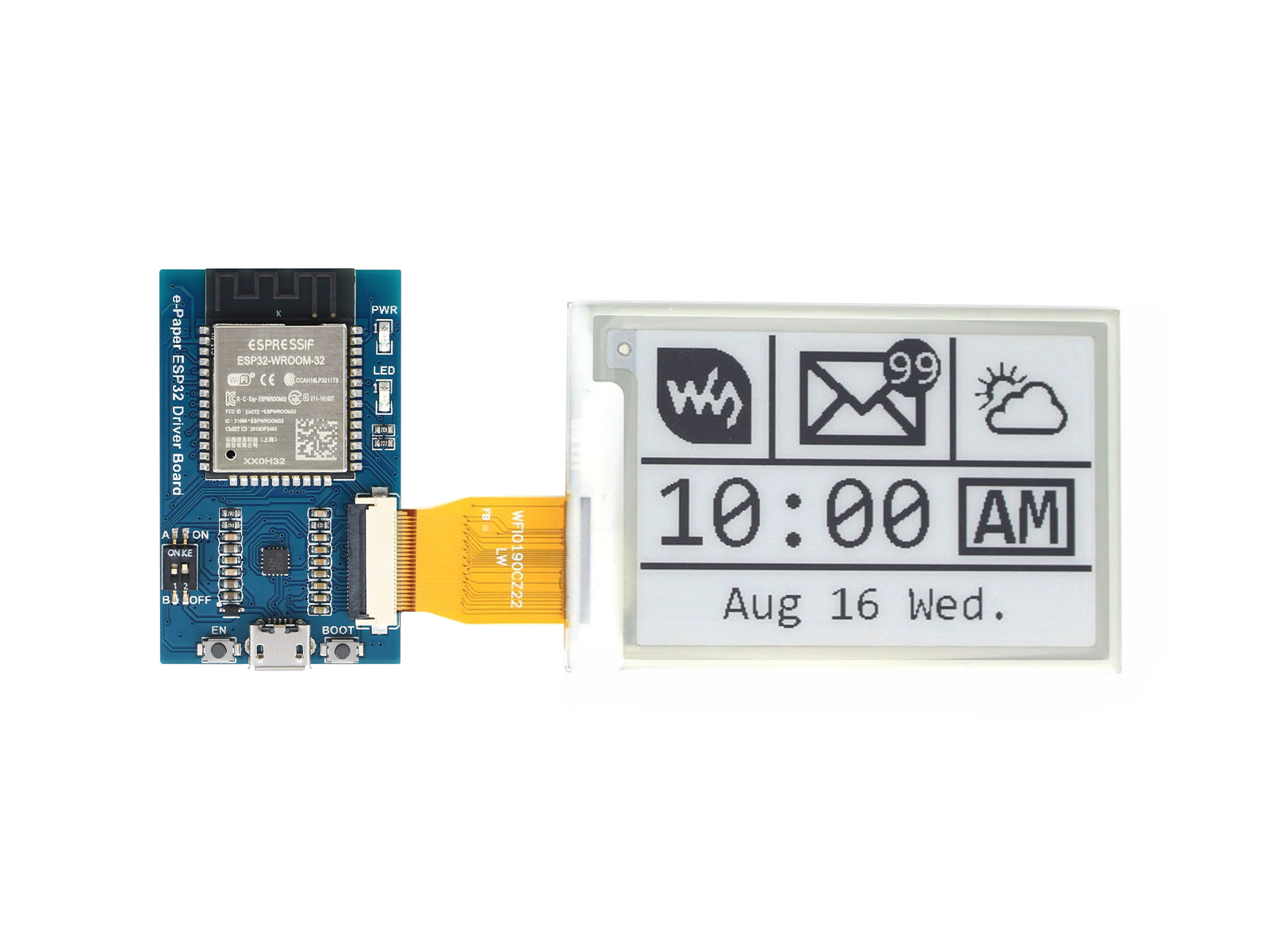 Waveshare ESP32 Epaper carte p - Display Epaper 2.9 avis et prix